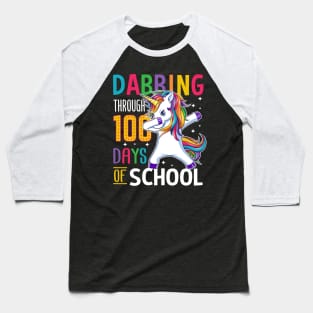 Dabbing Through 100 Days Of School For Student Teacher Baseball T-Shirt